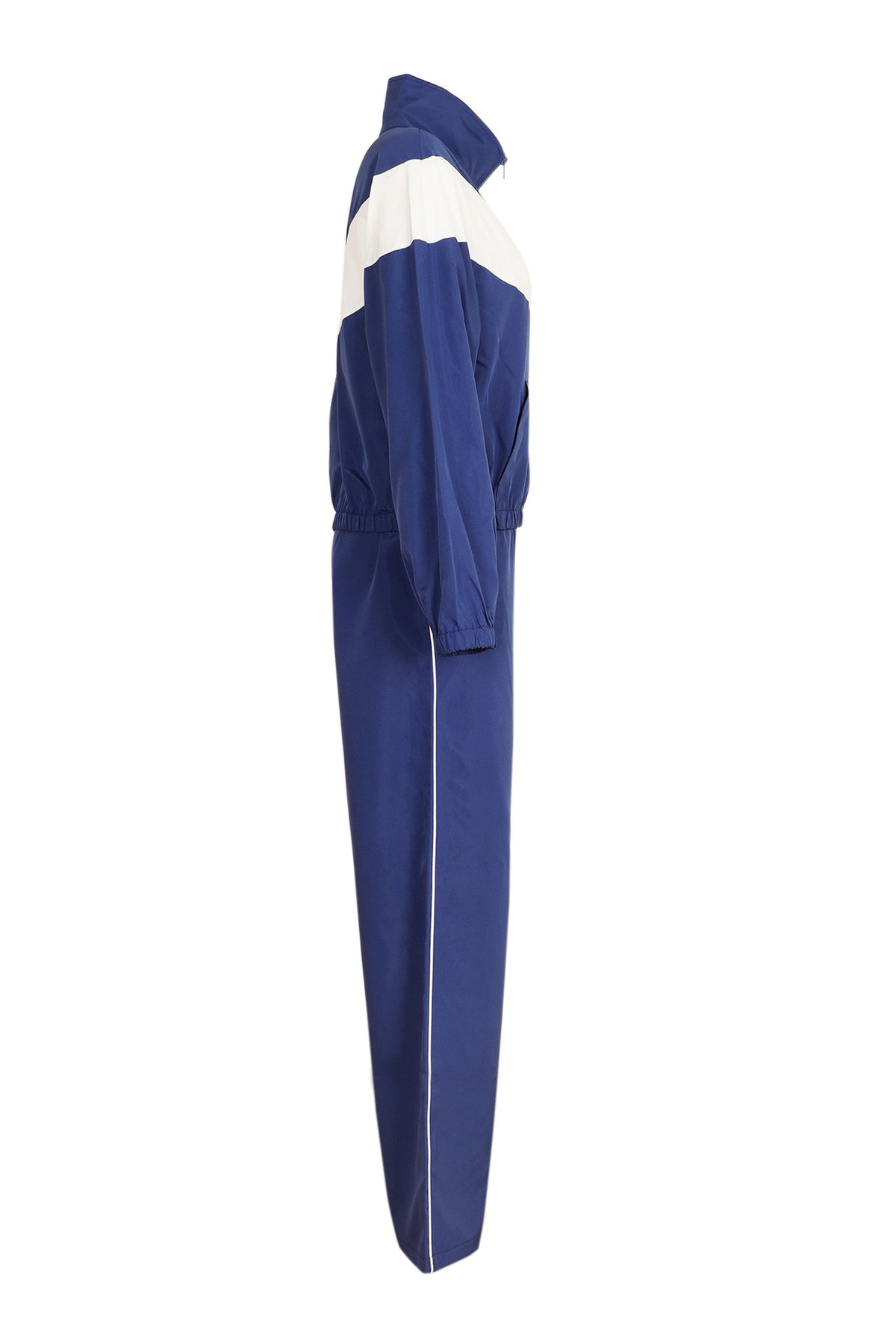 Colorblock Zip Jacket & Straight-Leg Pants Set