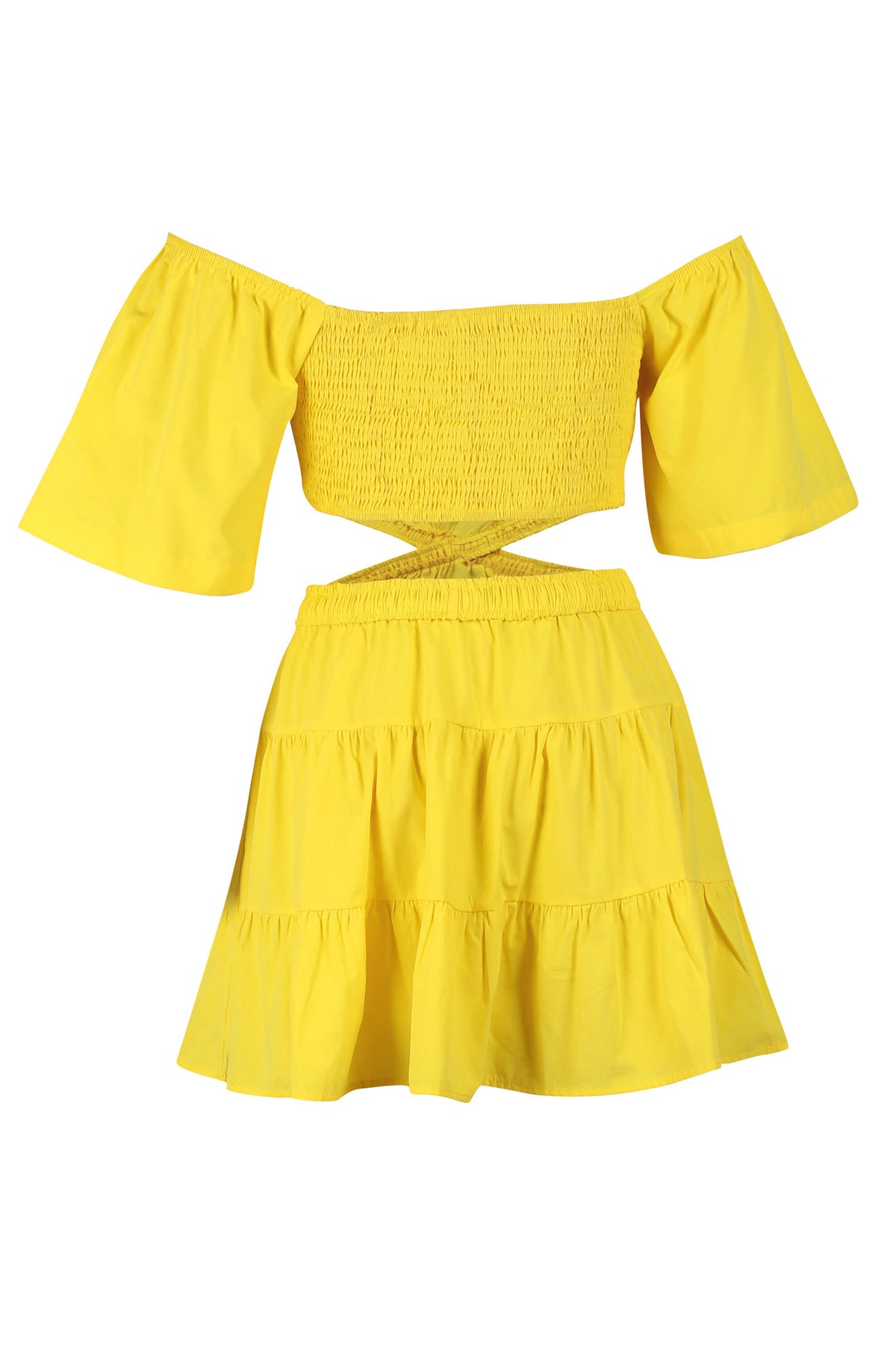 Off-the-Shoulder Cut Out Mini Dress