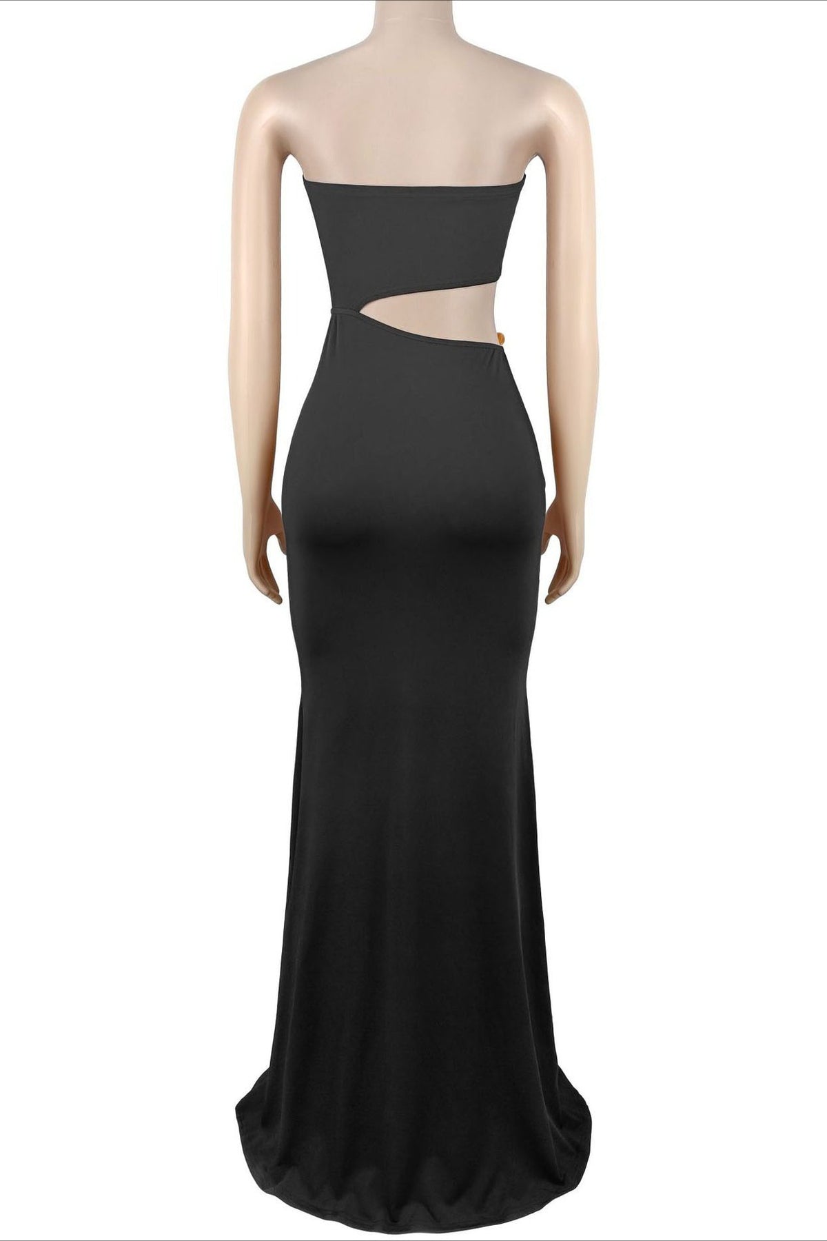 Strapless Hardware Cutout Maxi Dress