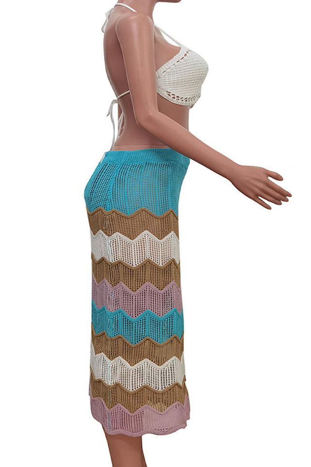 Multi Colour Stripe Knitted Sets