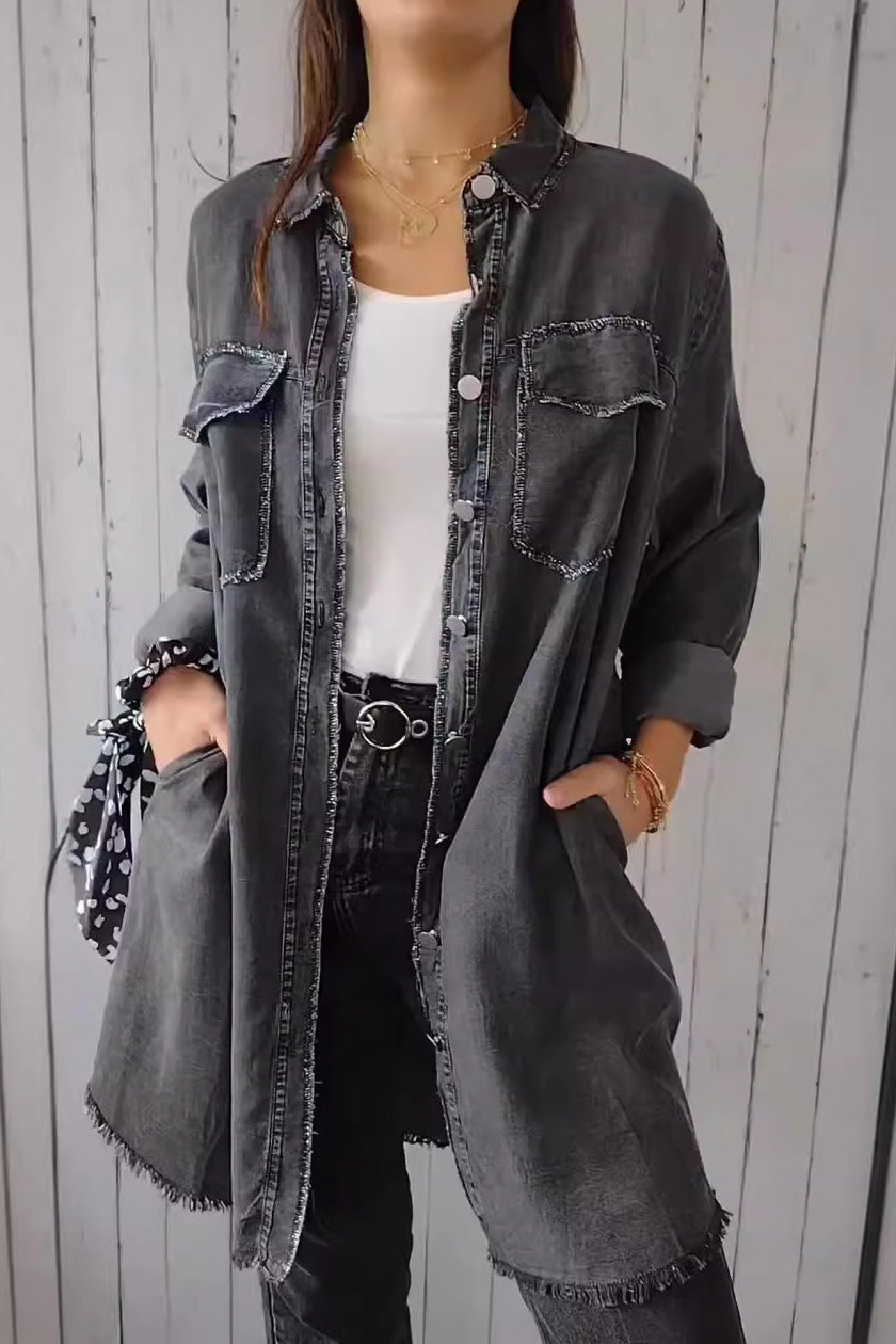 Comfortable Denim Shirt Jacket