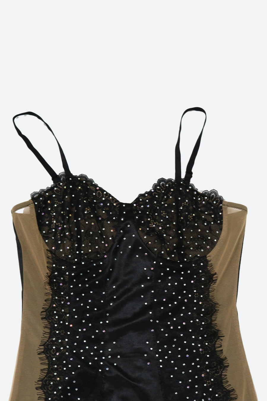 Beading Applique High Slit Sequin Dress