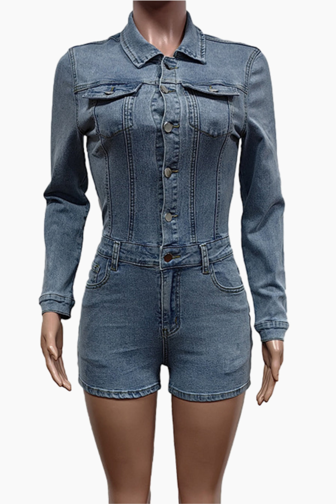Denim Romper