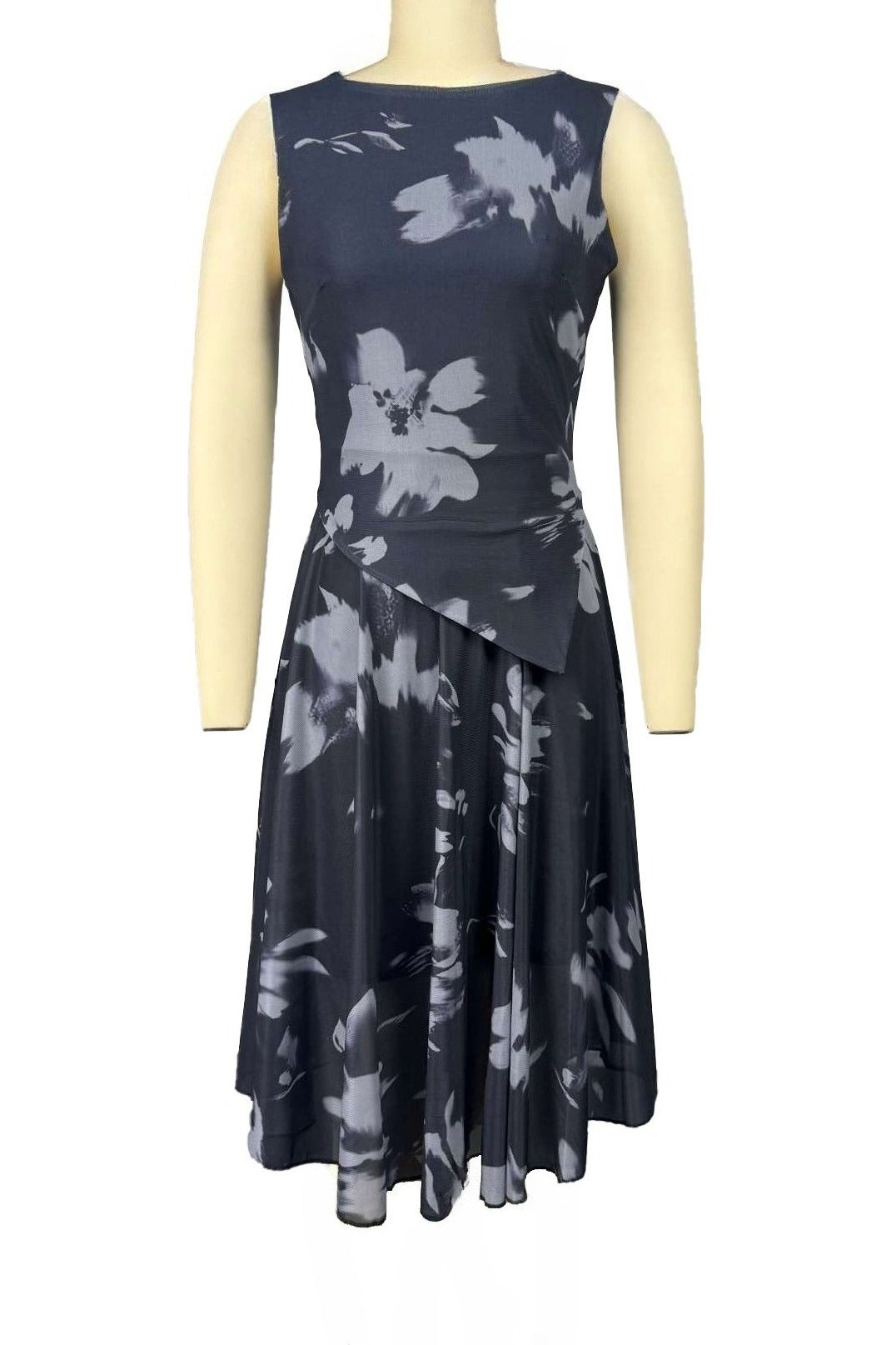 Abstract Print Asymmetric Top & Skirt Set