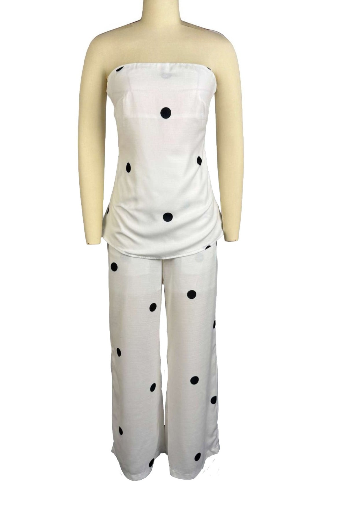 Polka Dot Peplum Pant Set