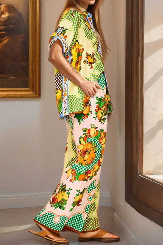 Printed Shirt and Pant Set