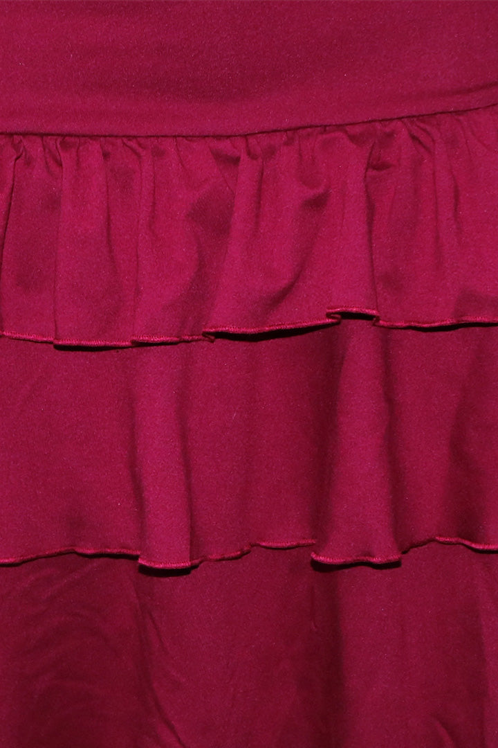 Ruched Tiered Ruffle Mini Dress