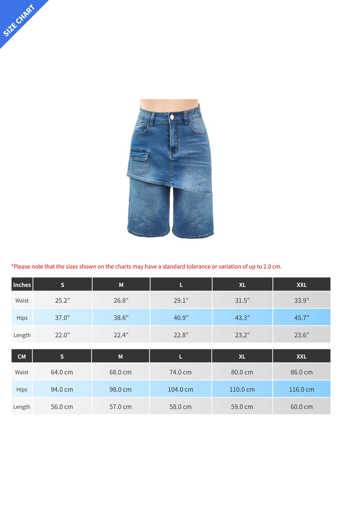 Layered Baggy Denim Skort Shorts
