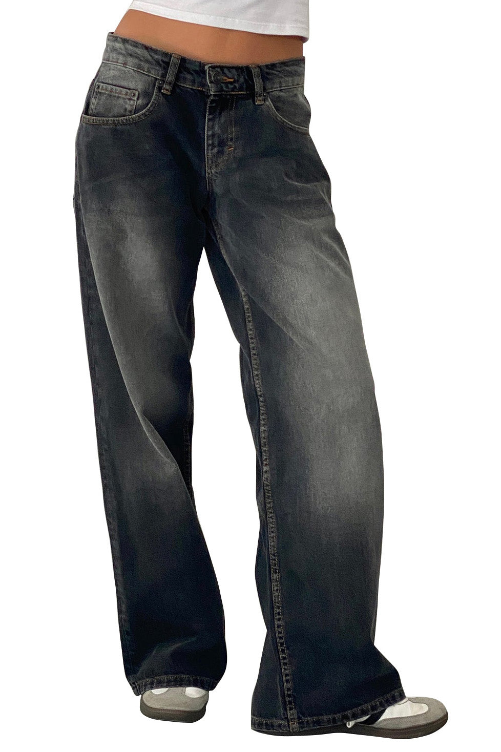 Vintage Low Rise Straight Leg Jeans