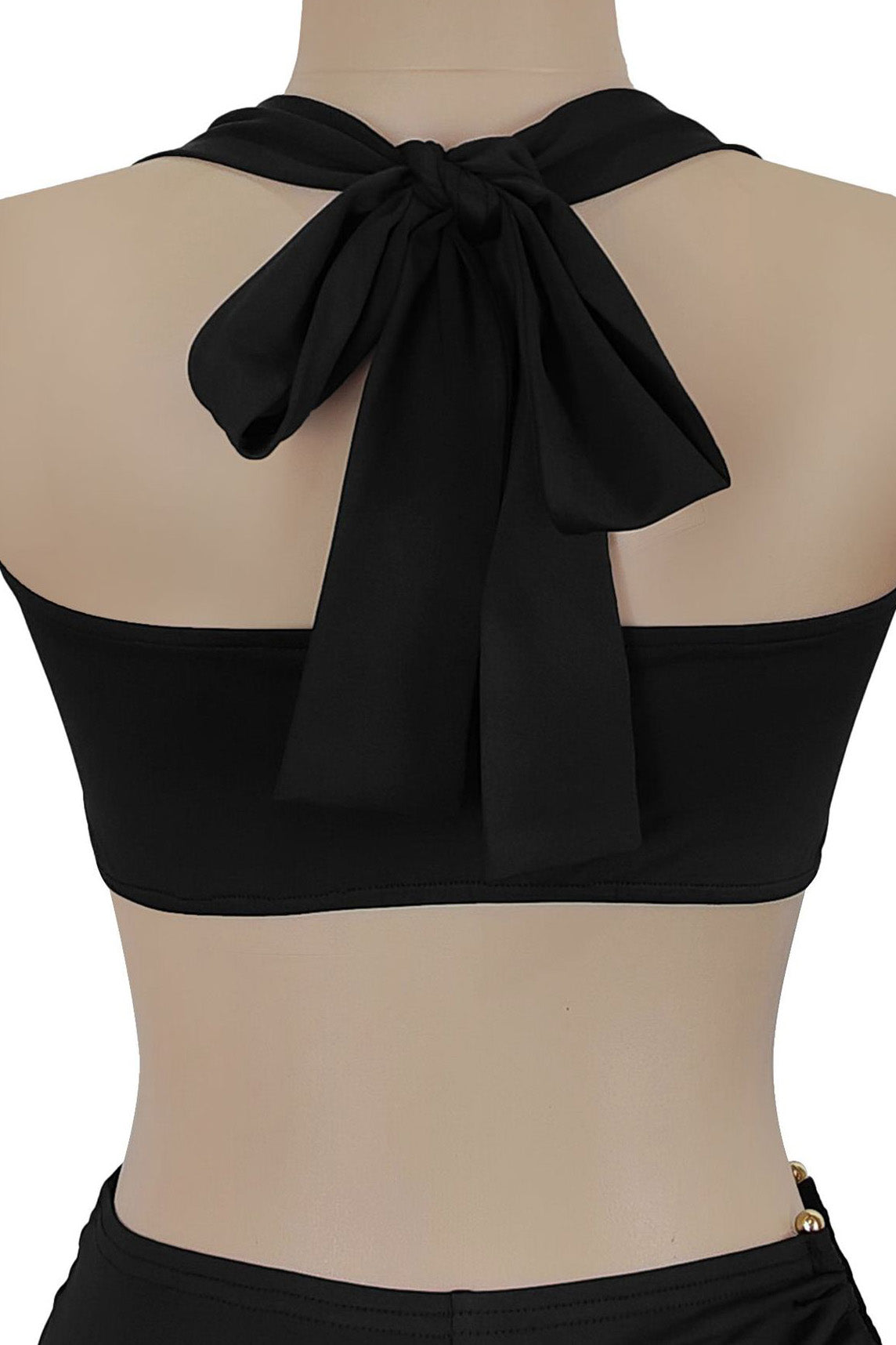 Twist-Front Halter Top & Drape Flare Pant Set