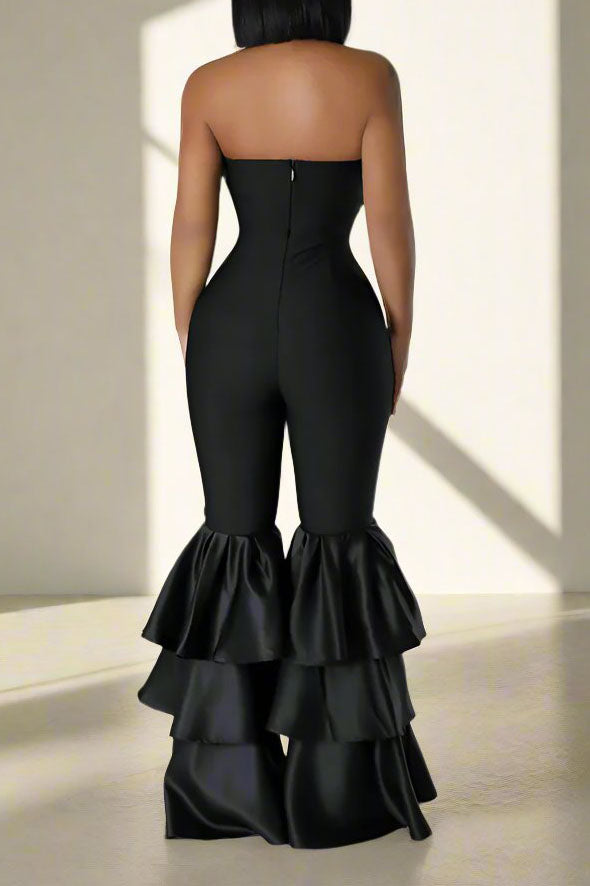 Ruffle Strapless Jumpsuit