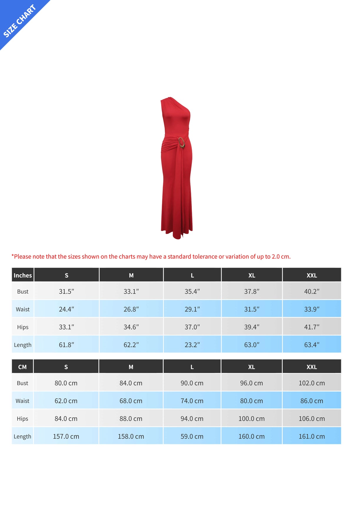 One-Shoulder Draped Ring Maxi Dress