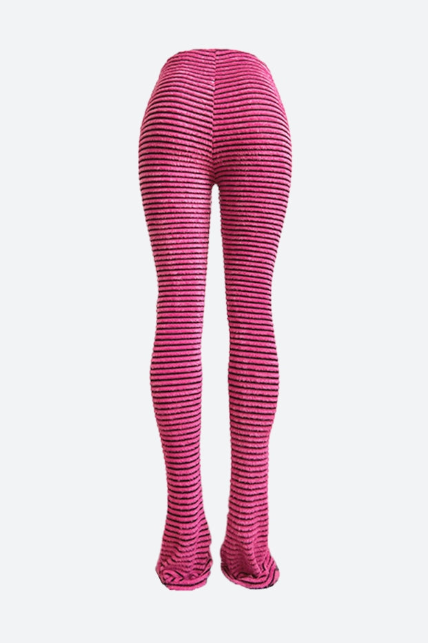 Striped Fuzzy Leggings