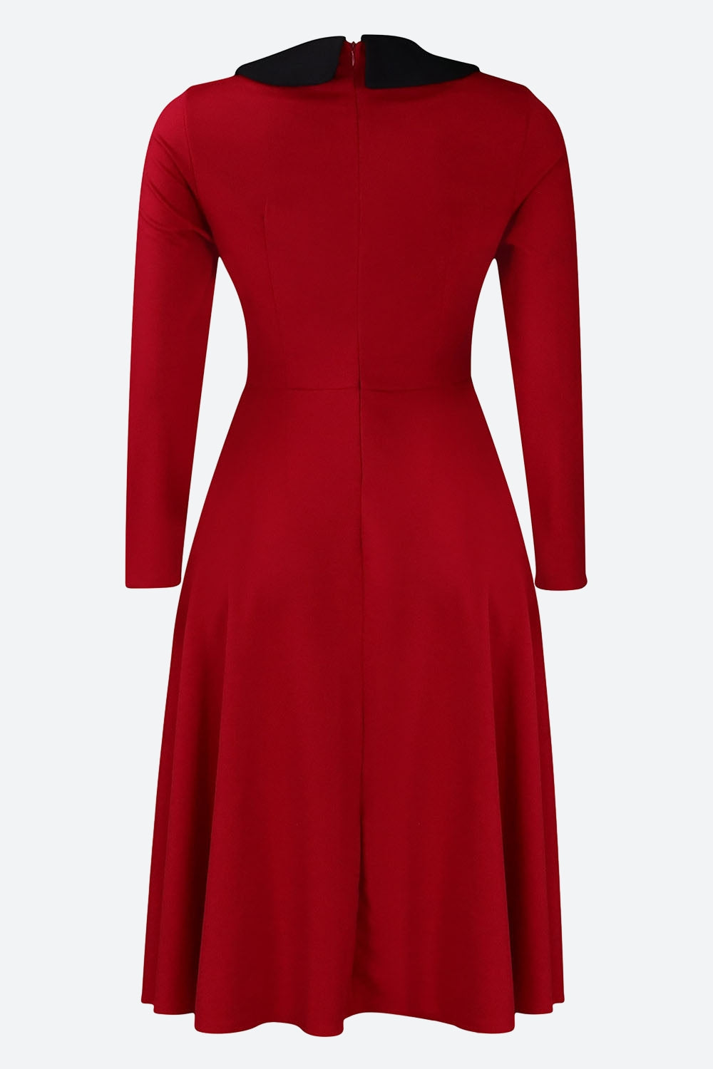 Solid Color Long Sleeve Lapel Elegant Dress