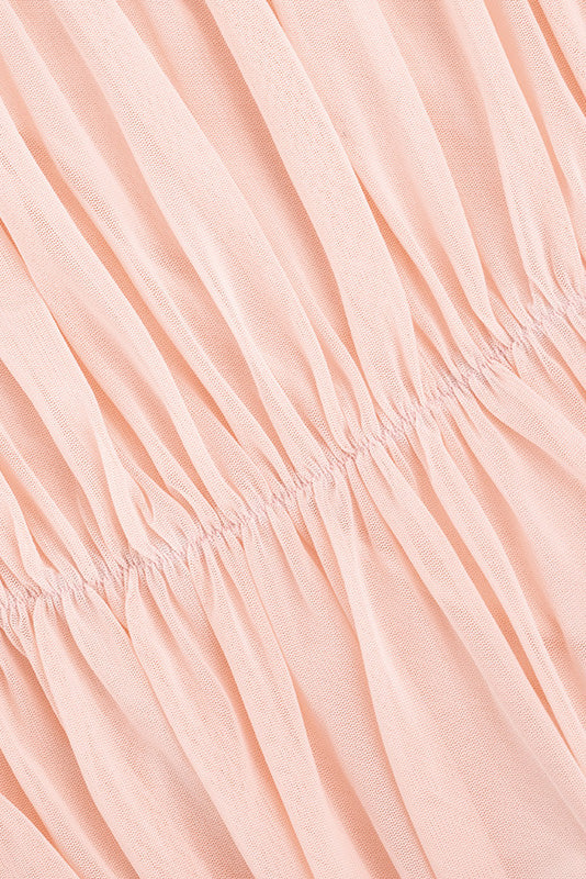 Strapless Draped Ruched Mini Dress