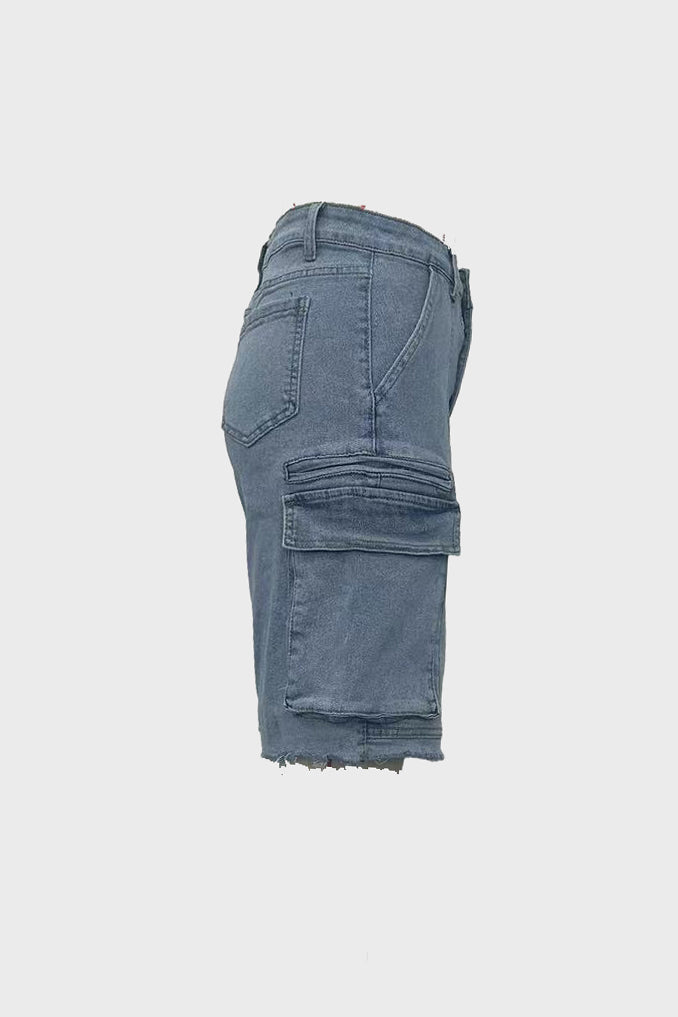 Pocket Denim Shorts