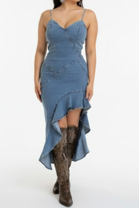 Denim Midi Dress