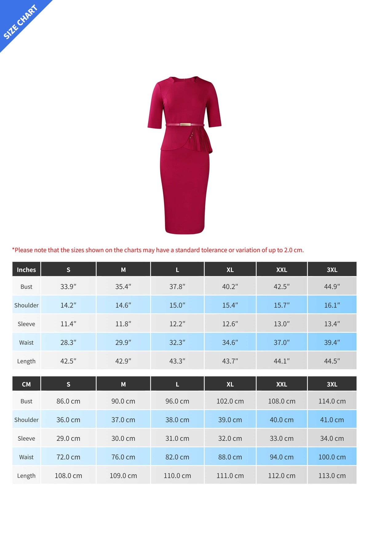 Solid Short Sleeves Knee Length Peplum Dress