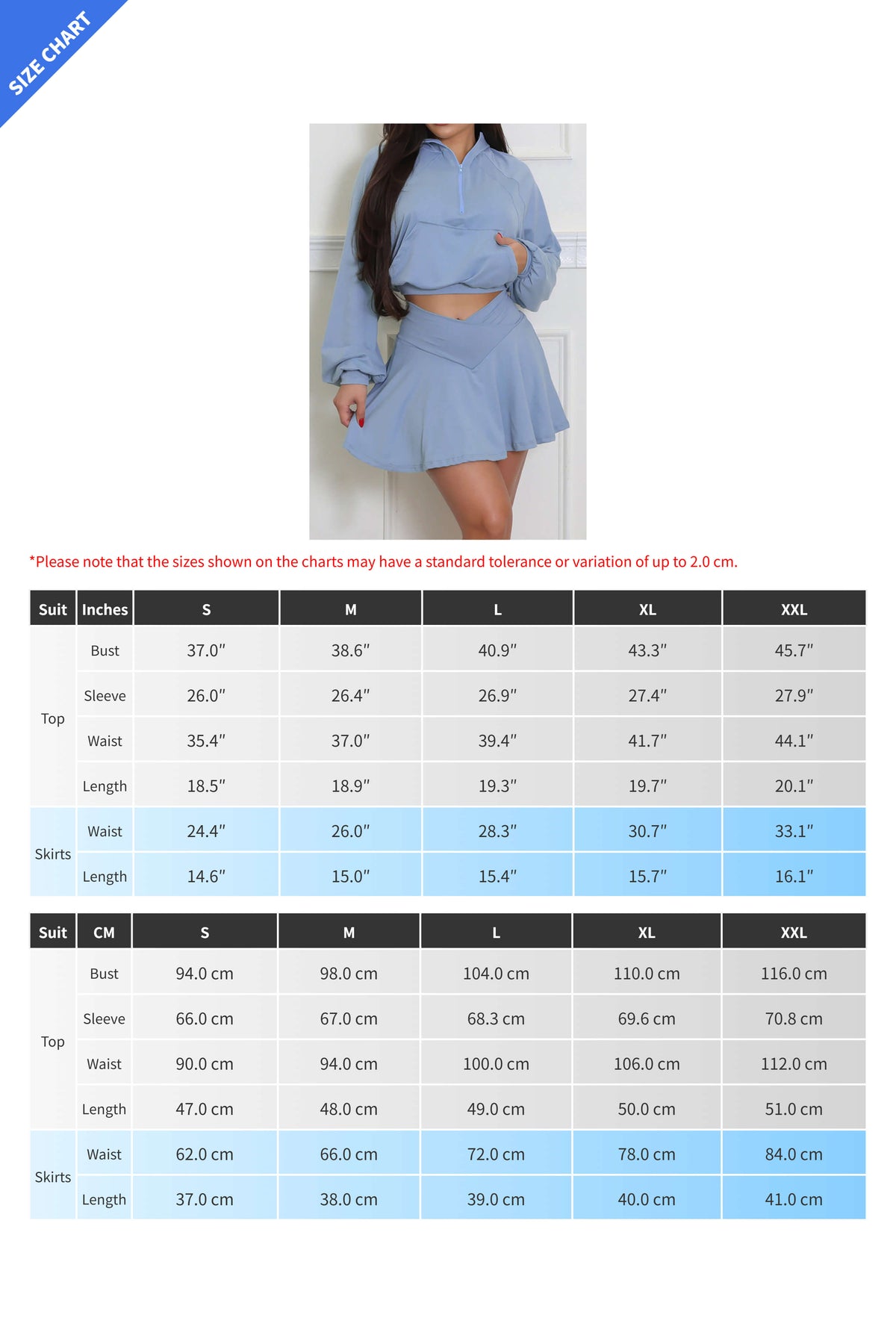 Stylish Two-Piece Skirt & Pants with Hoodie Top
