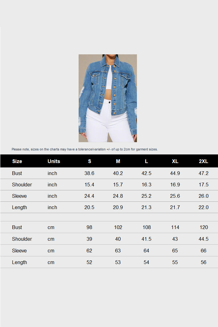 Ripped Denim Trucker Jacket