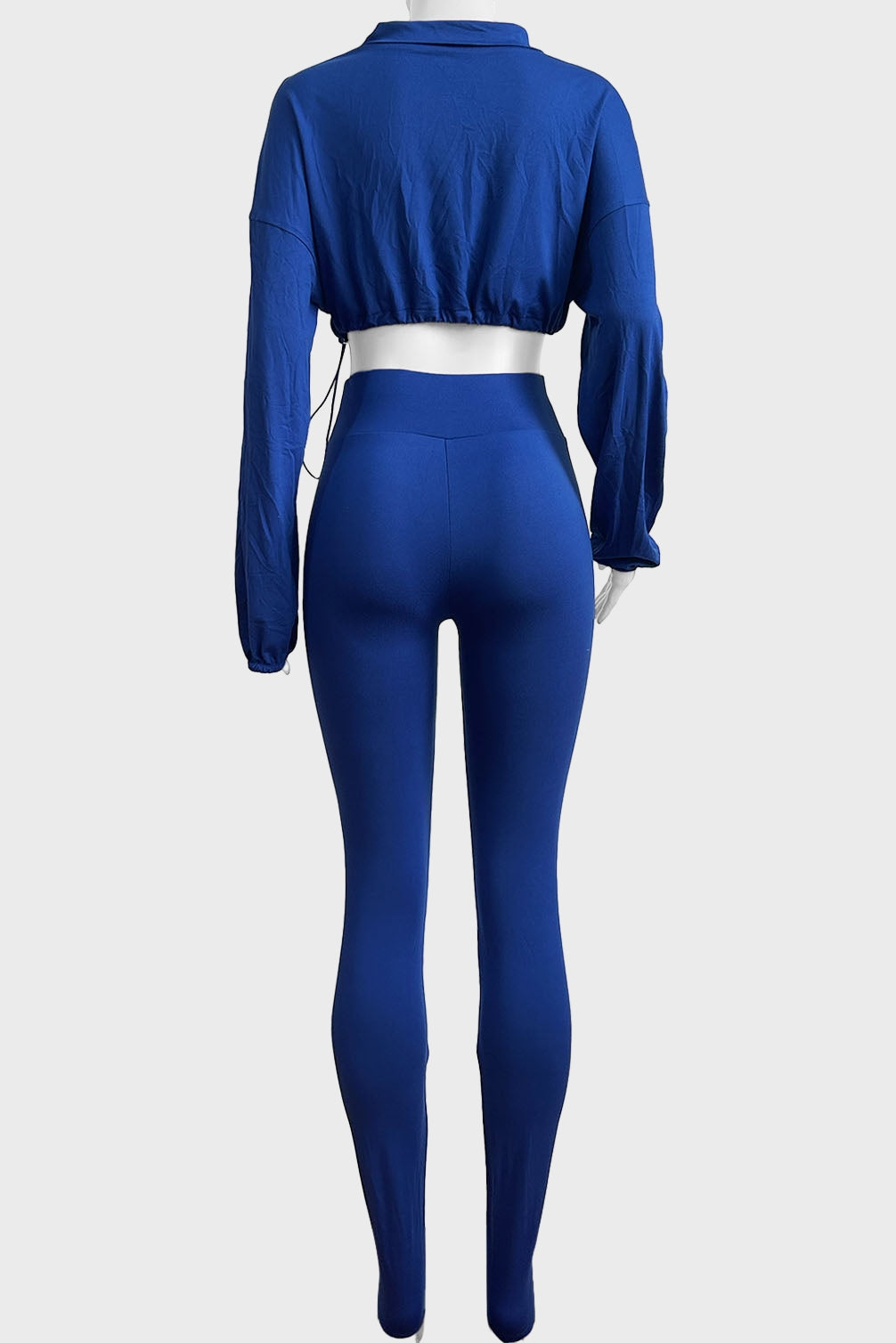 Zip-Up Crop Top Leggings Set