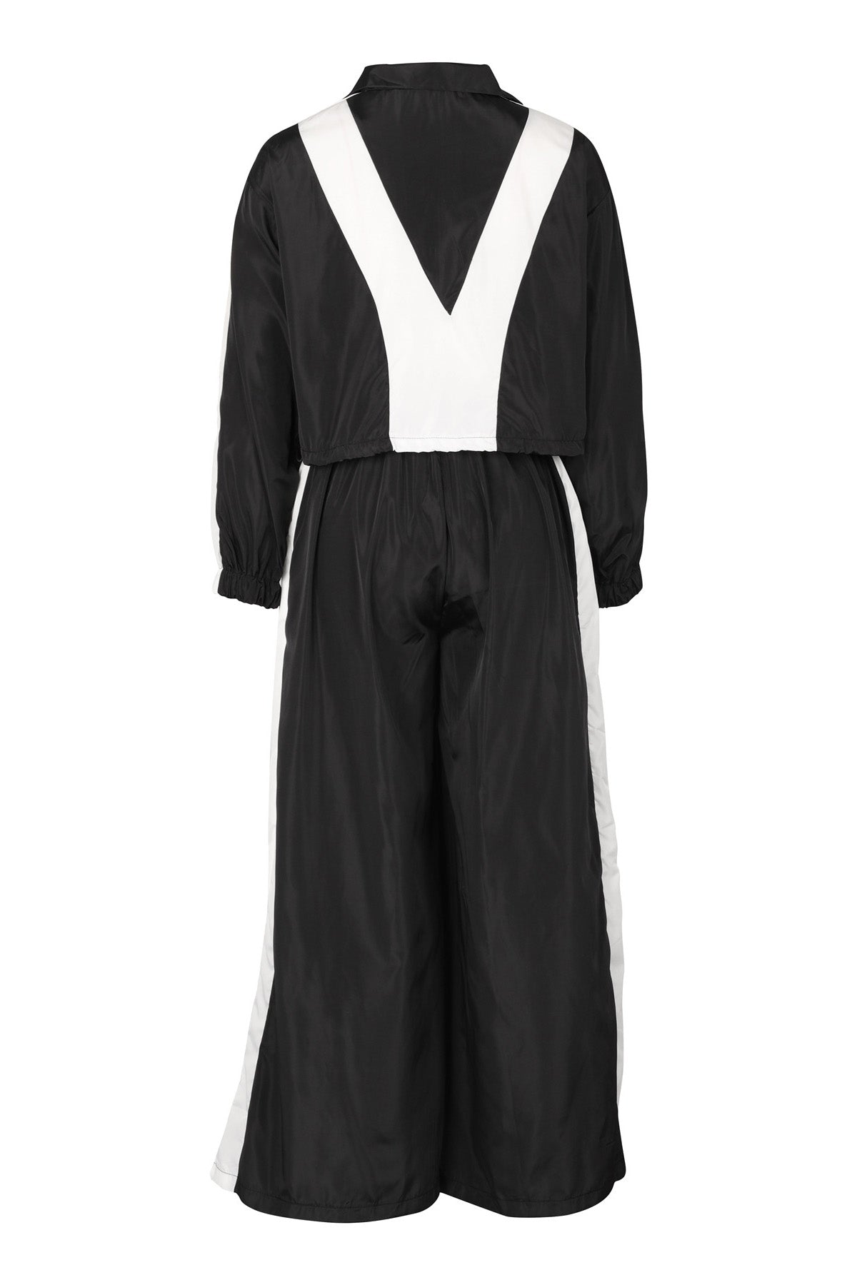 Color-Block Windbreaker & Wide-Leg Set