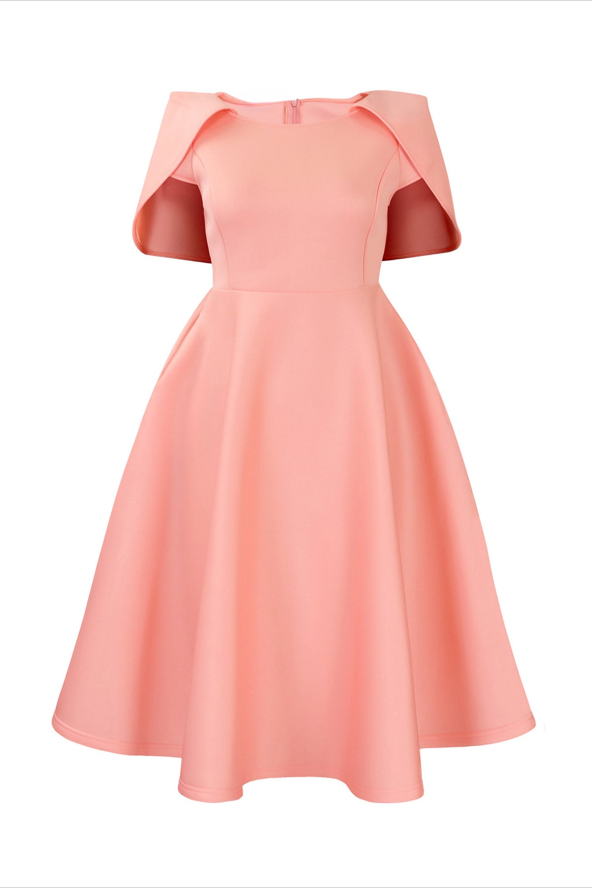 Off-Shoulder Ruffle Fit & Flare Midi Dress