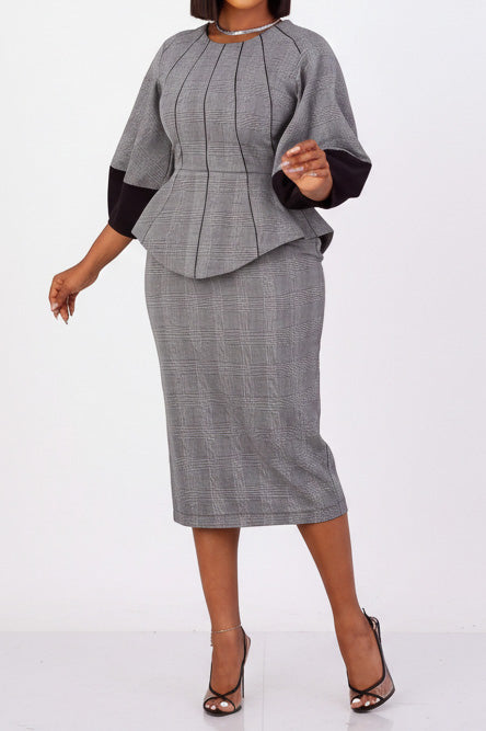 Bodycon Two-Piece Professional Skirt Set