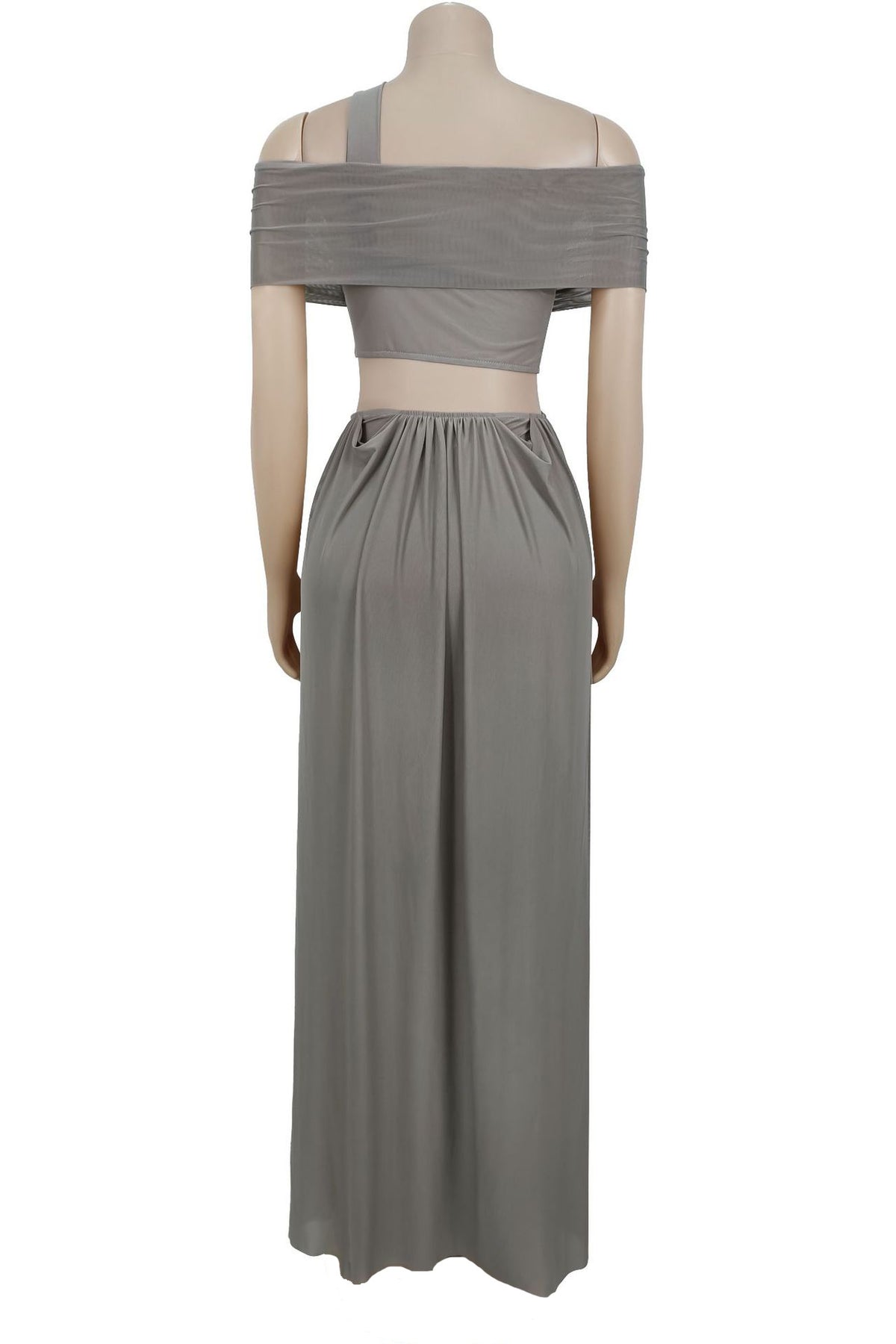 Off-Shoulder Cutout Maxi Dress