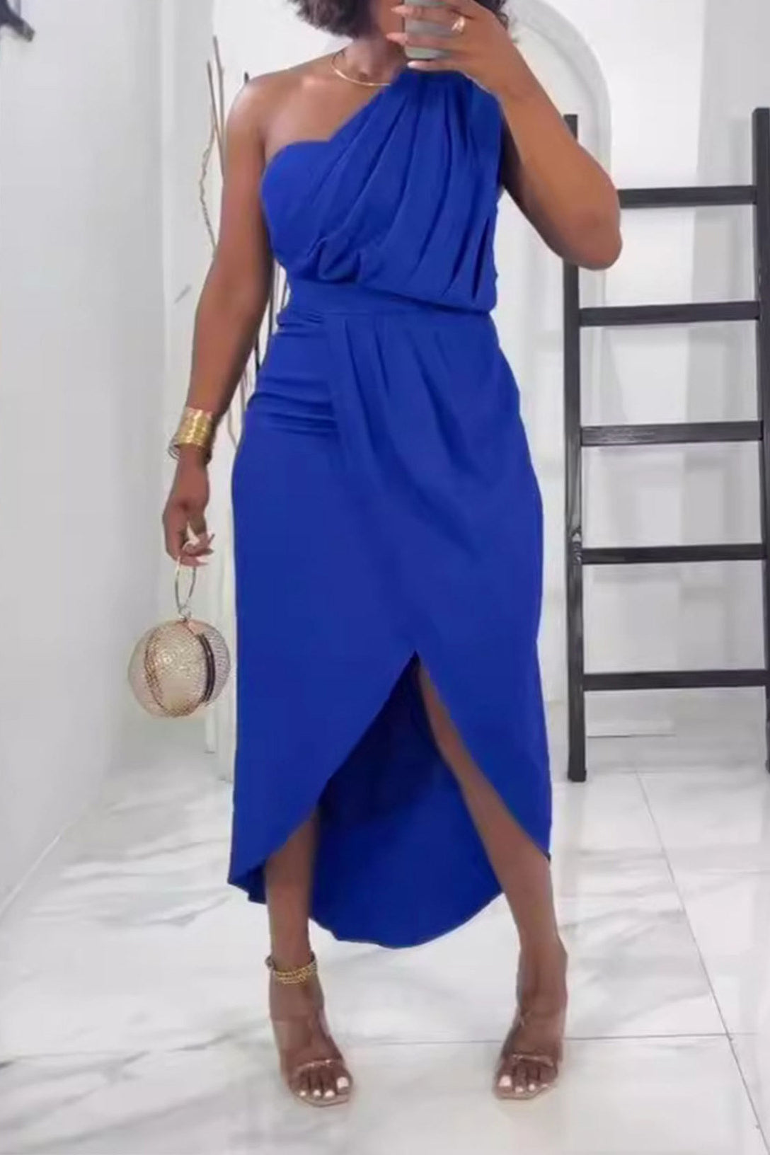 One Shoulder Maxi Dress