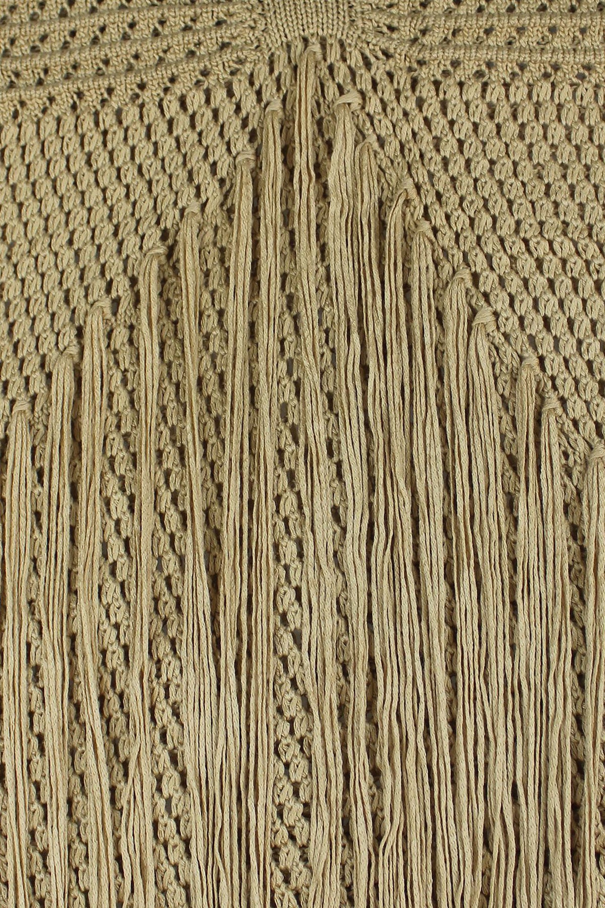 Boho Crochet Cutout Fringe Maxi Dress