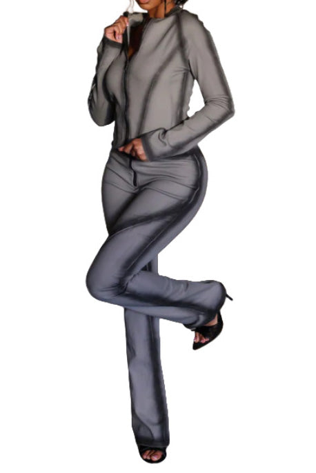 Airbrushed Jacket and Pants Set
