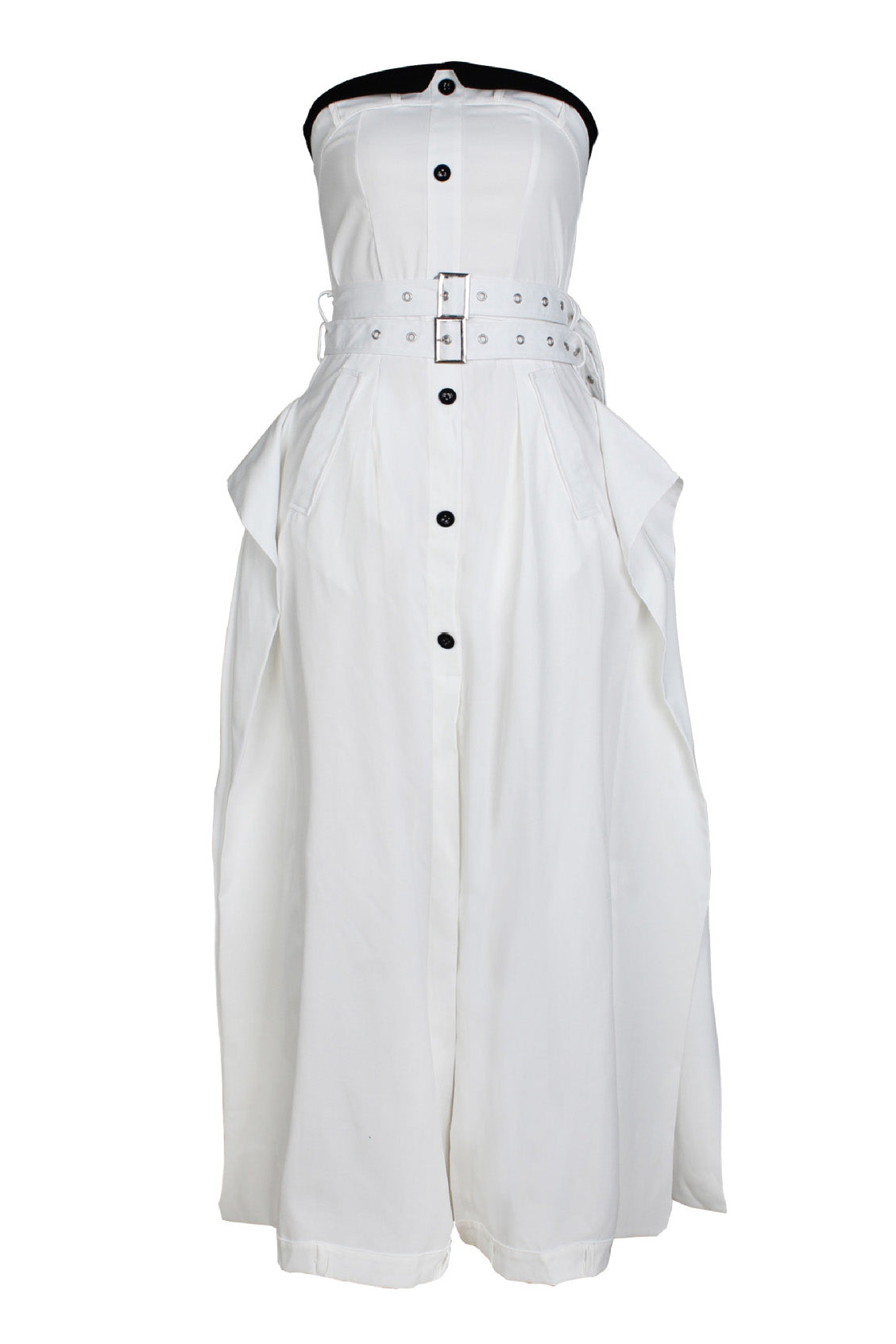 Strapless Buckle Maxi Dress