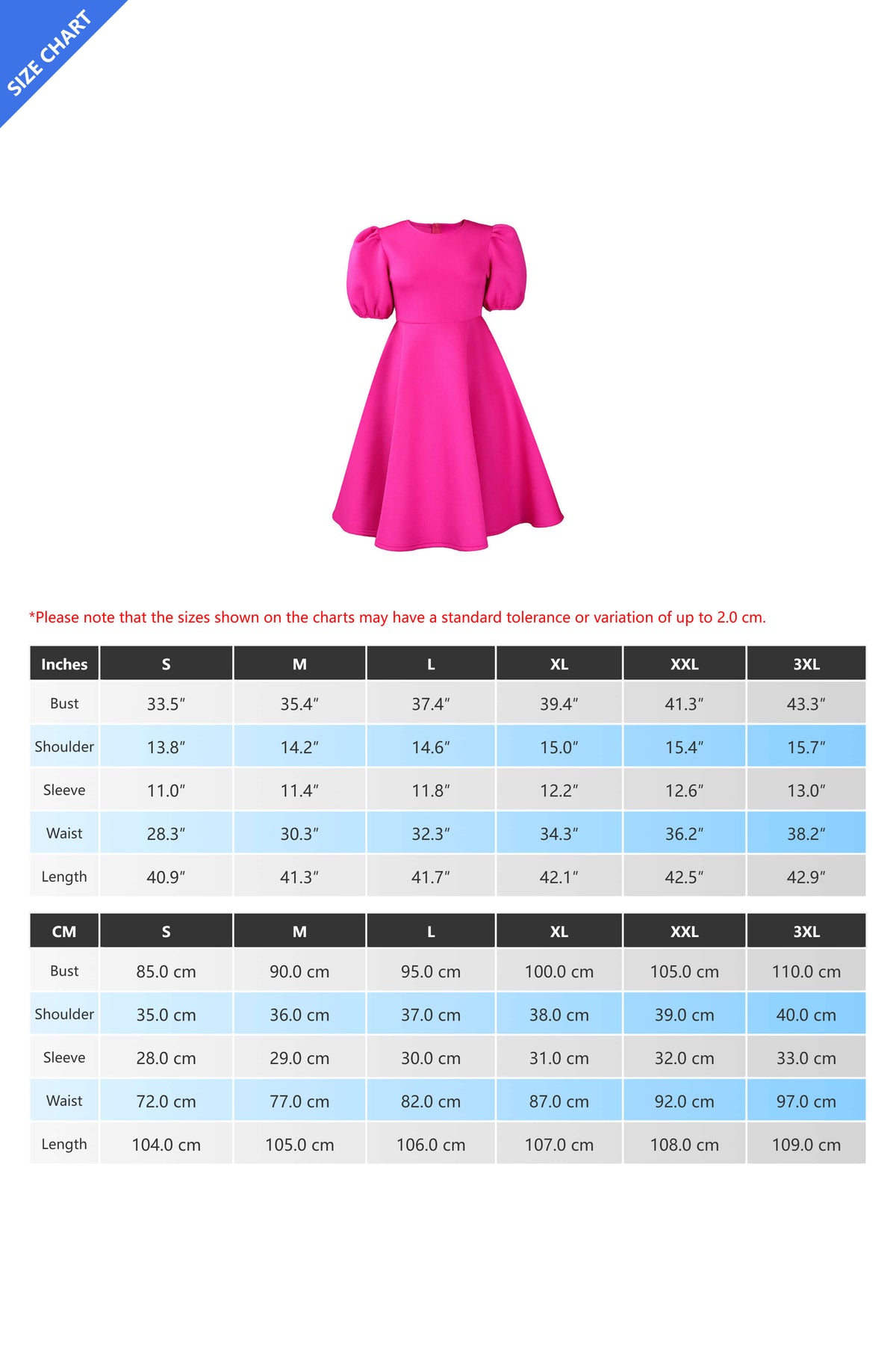 Round Neck Sleeve Slim Waist Swing A-Line Dress