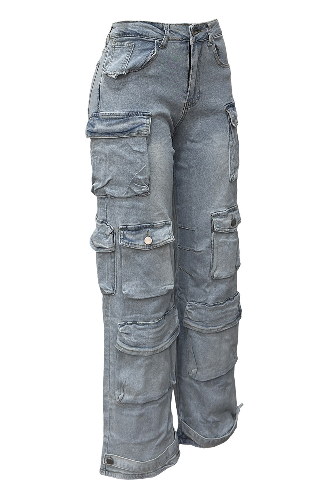 Multi-Pocket Utility Cargo Jeans
