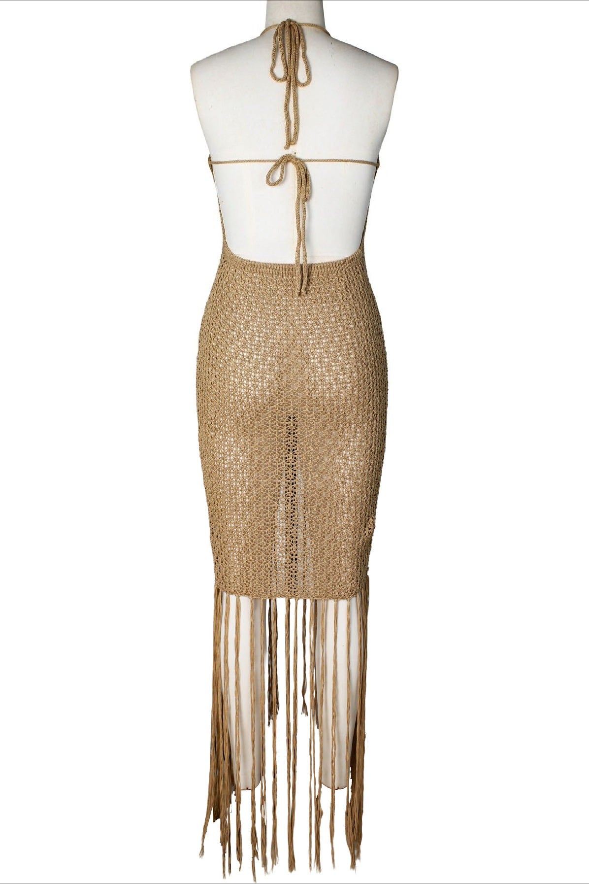 Embellished Crochet Fringe Dress