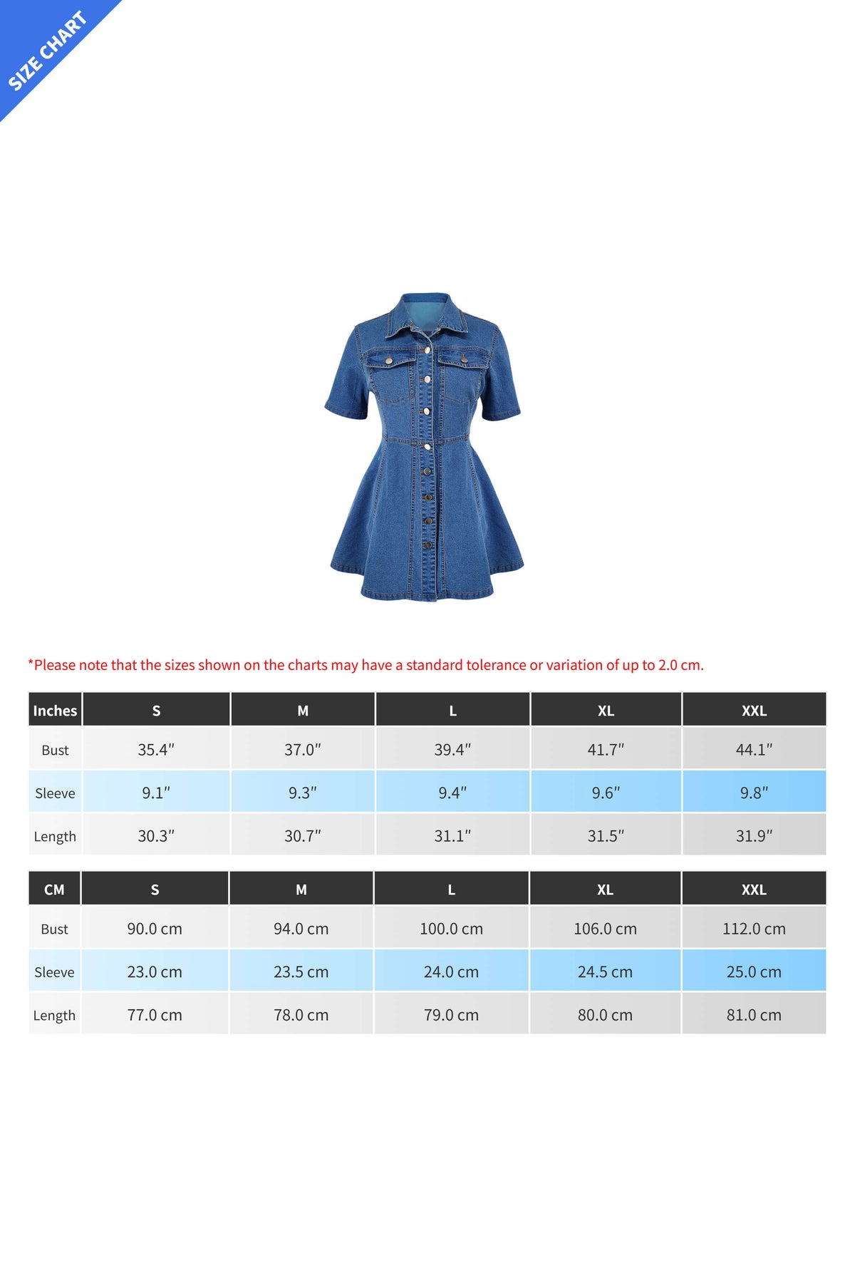 Short Sleeve Denim Mini Dress