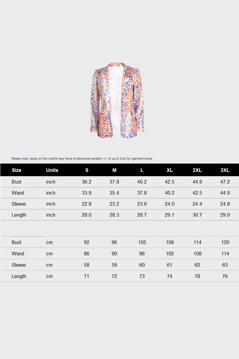 Fashion Floral Casual Suit Jacket