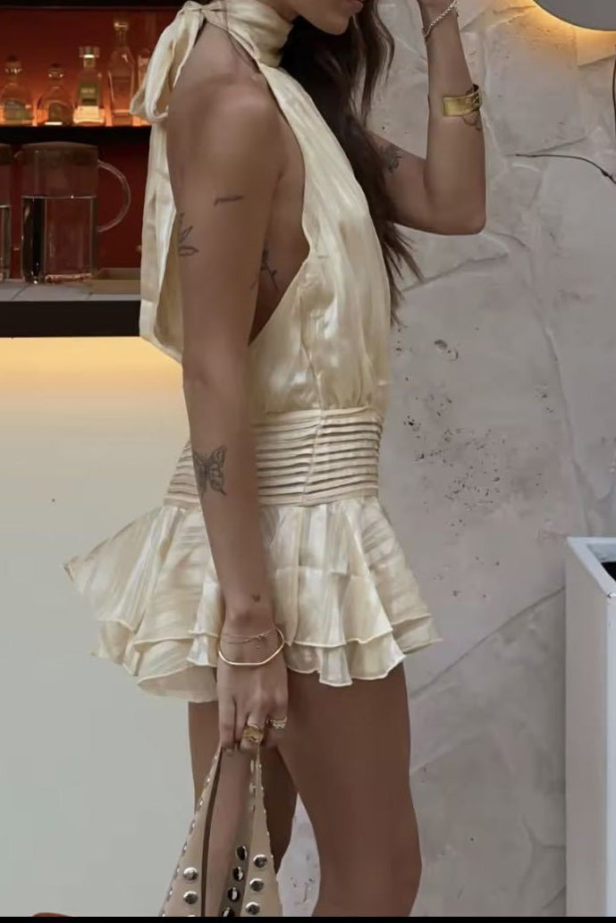 Tie Back Mini Dress