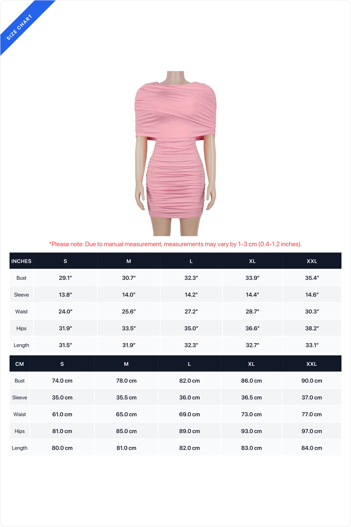 Draped Cape Ruched Bodycon Mini Dress