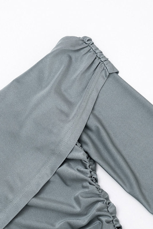 Asymmetric Ruched Top & Leggings Set