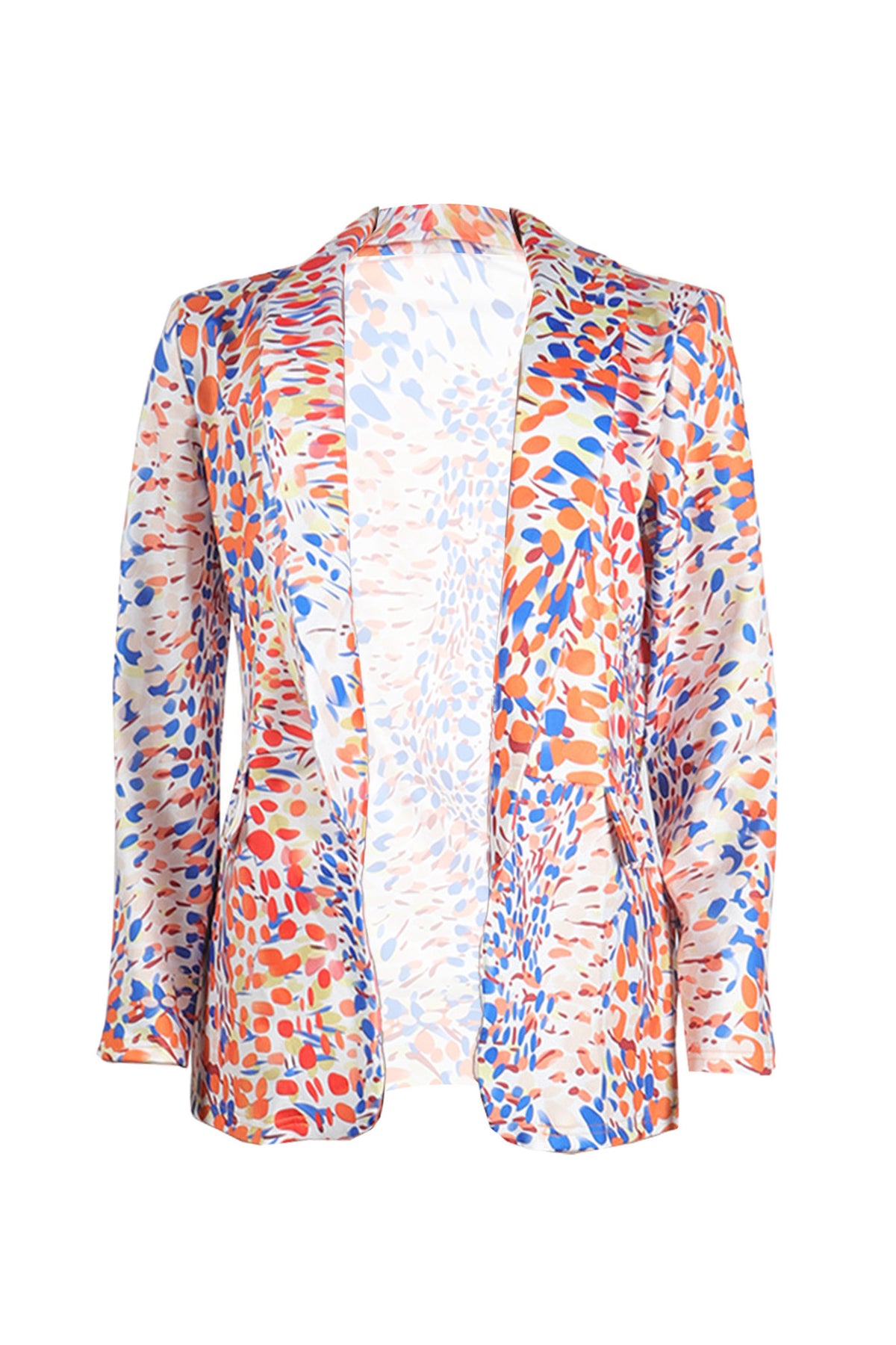 Fitted Long Sleeve Blazer Coat