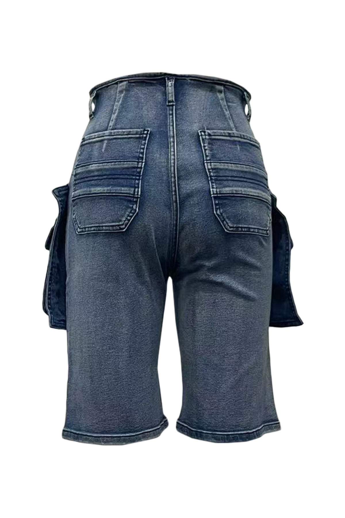 Retro Cargo Denim Shorts