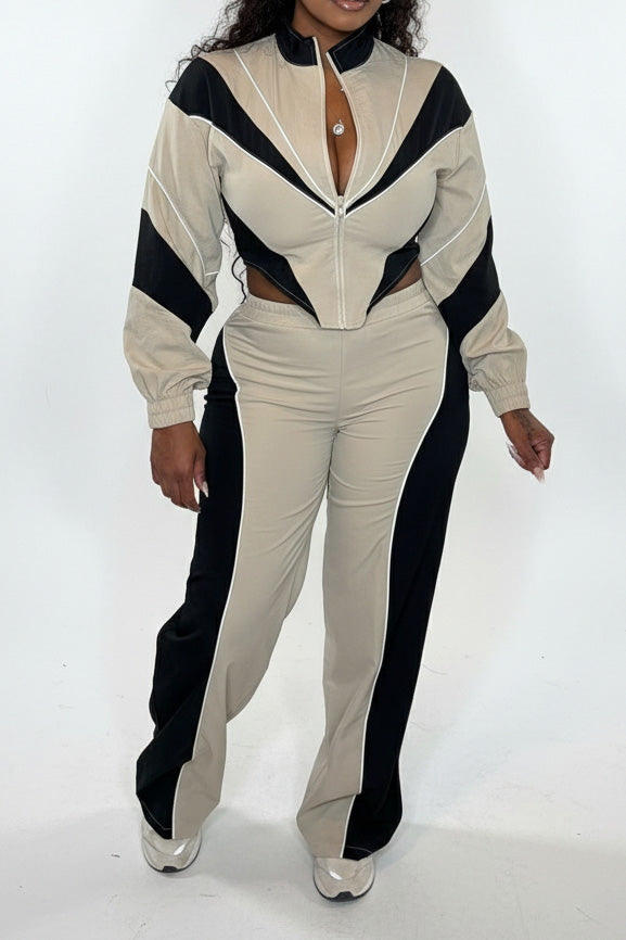Colorblock Track Pant Set