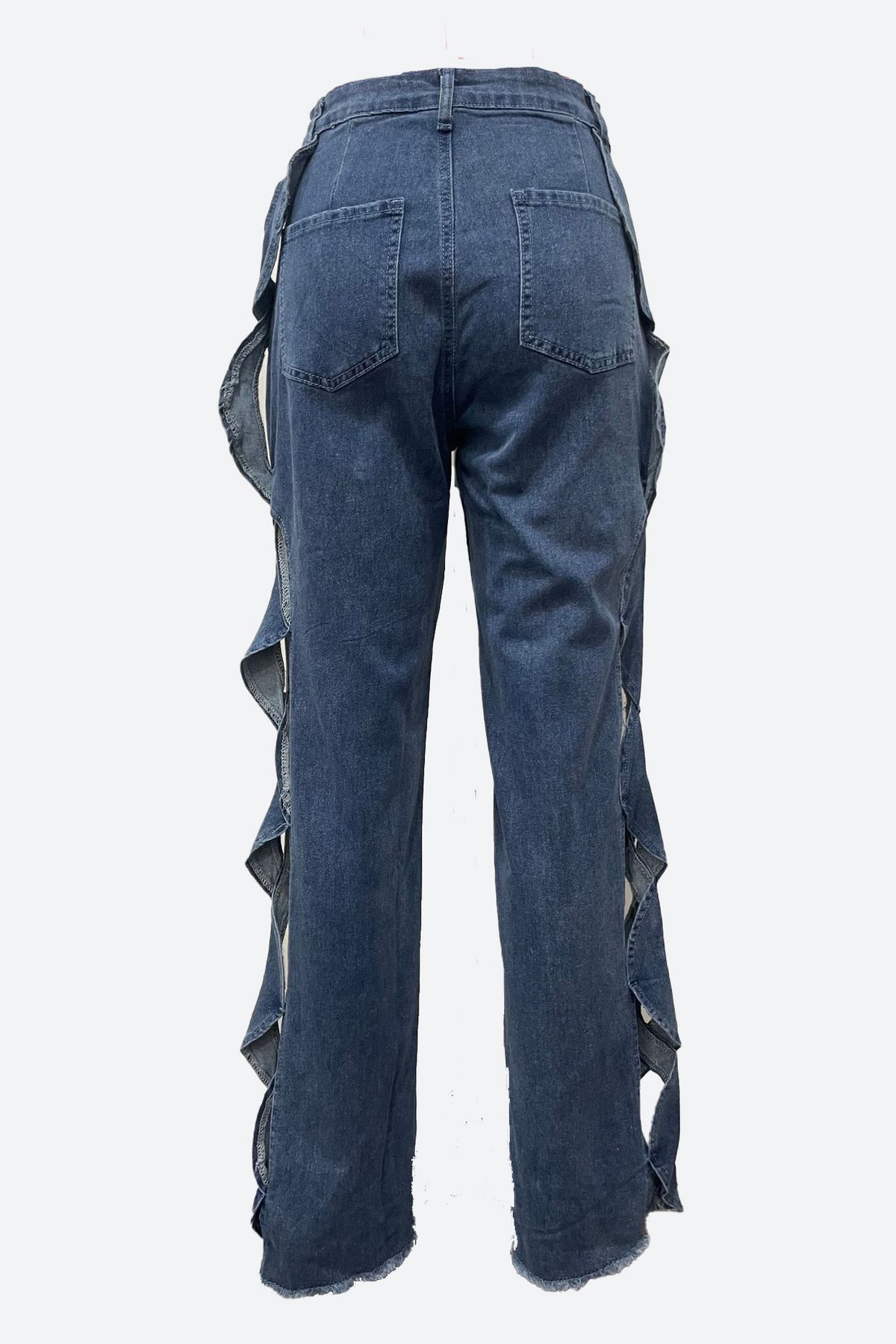 High-Waist Cut-out Jeans