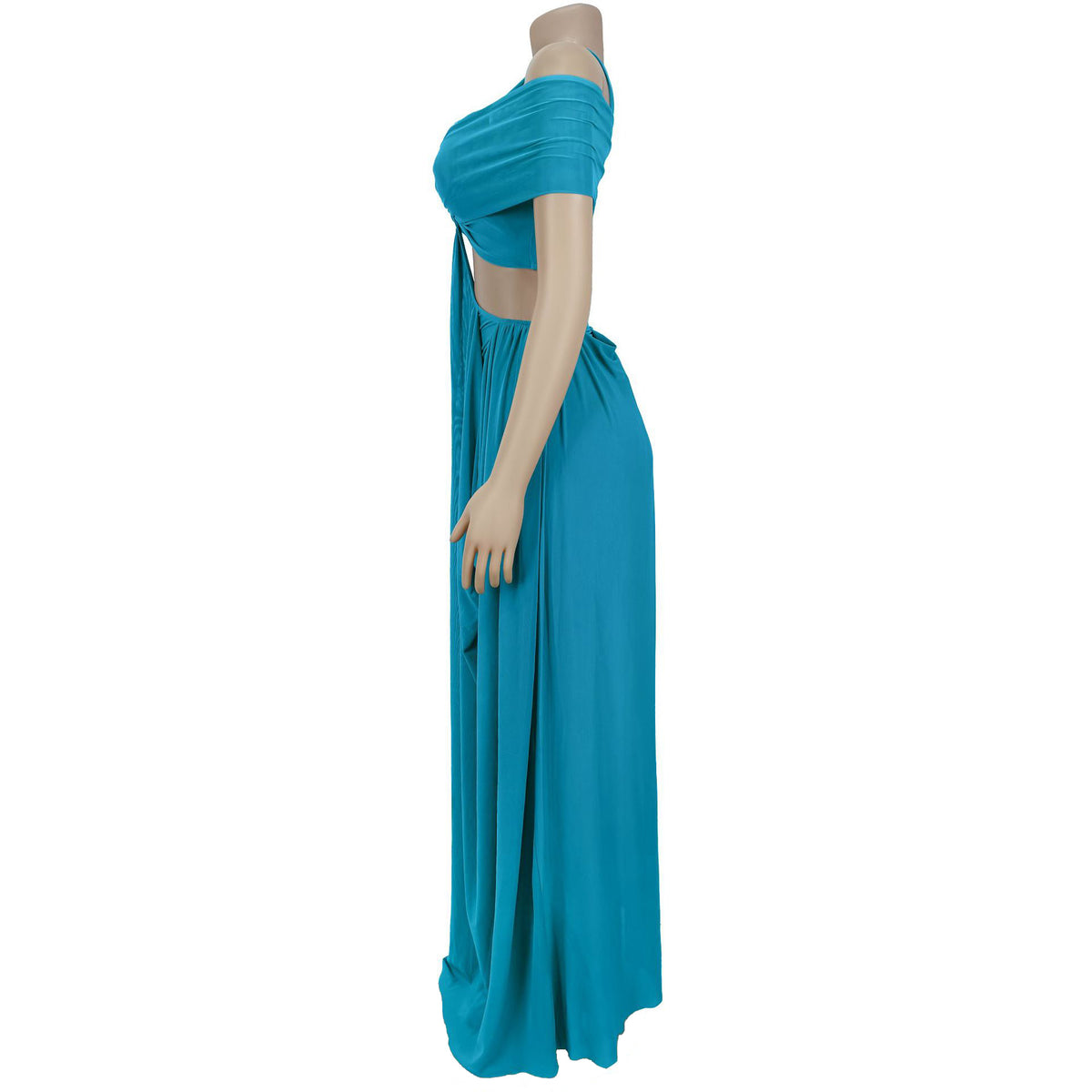 Off-Shoulder Cutout Maxi Dress