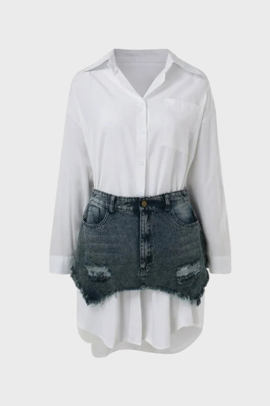 Denim Skirt Set
