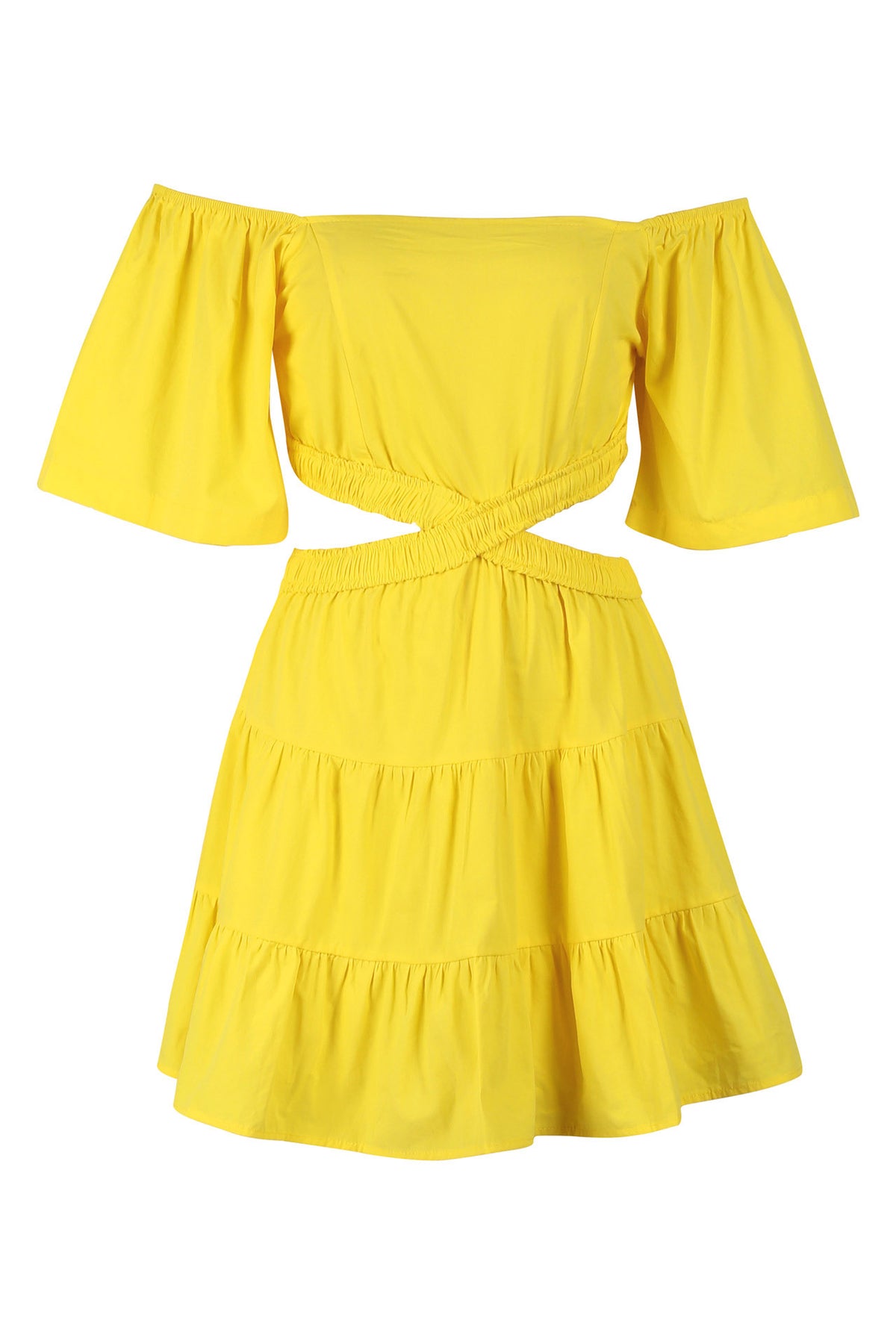 Off-the-Shoulder Cut Out Mini Dress