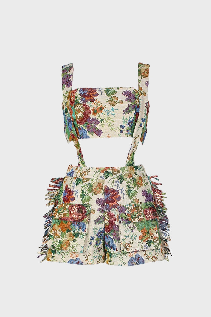 Vintage Tube Top & Overall Set