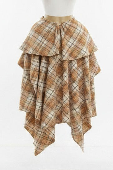 Layered Asymmetrical Handkerchief Skirt